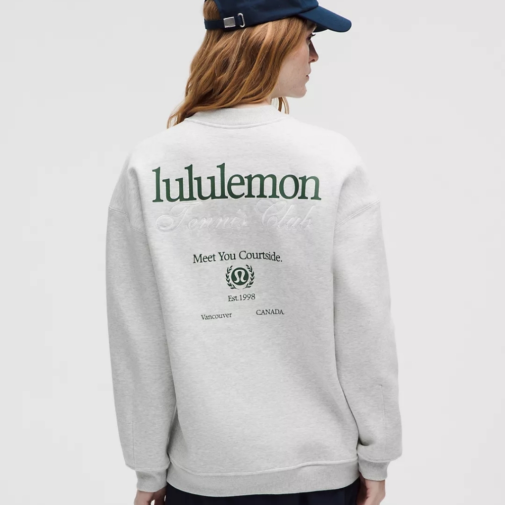 Lululemon Heavyweight Fleece Pullover Tennis Club Heathered Core Ultra Ligh